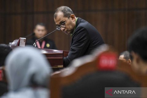 Eddy Hiariej hadir sebagai ahli di sidang sengketa Pemilu