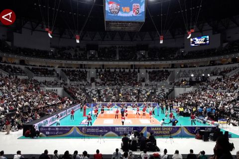 Laga Indonesia All Star vs Red Sparks sukses sita perhatian penonton