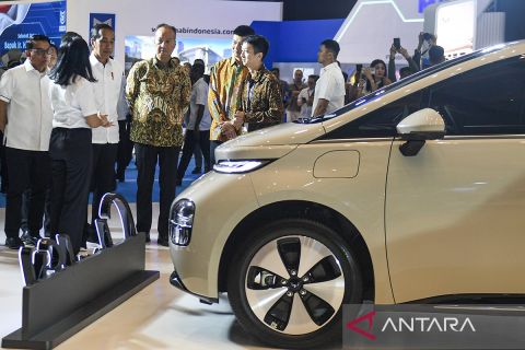 Presiden kunjungi pameran Periklindo Eletric Vehicle Show 2024