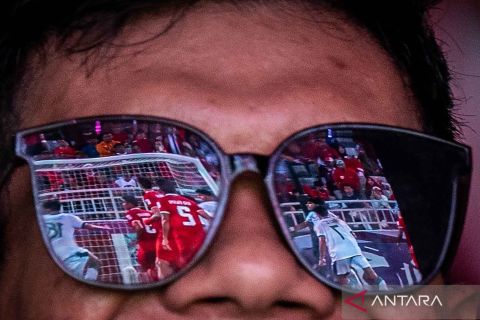 Euforia Nobar laga Timnas U-23 Indonesia melawan Irak