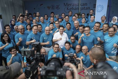 Menteri BUMN hadiri puncak peringatan 26 tahun Kementerian BUMN di TMII Jakarta