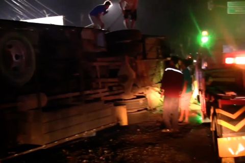Kadishub Subang duga Bus Trans Putra Fajar tidak laik jalan