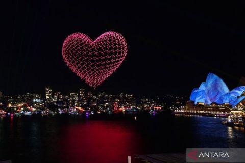 Gemerlap pertunjukan drone festival cahaya di Sydney