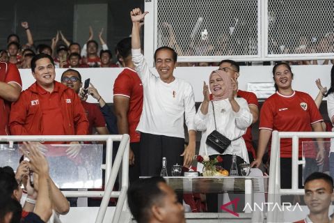 Presiden saksikan laga Timnas Indonesia lawan Filipina