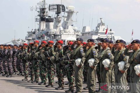 Pemberangkatan Satgas Latihan Bersama Malindo Jaya 27AB/24 dengan Tentera Laut Diraja Malaysia