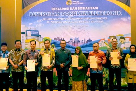 BPN Babel terbitkan 673 sertifikat tanah elektronik