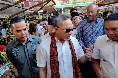 Mendag pantau harga sembako di Pasar Kelapa Blok F Cilegon