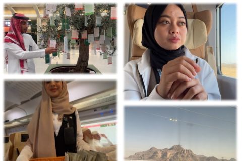 Jurnalis kantor berita asing menjajal kereta Haramain menuju Madinah