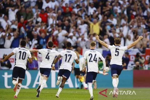 The Three Lions lolos ke semifinal Piala Eropa 2024