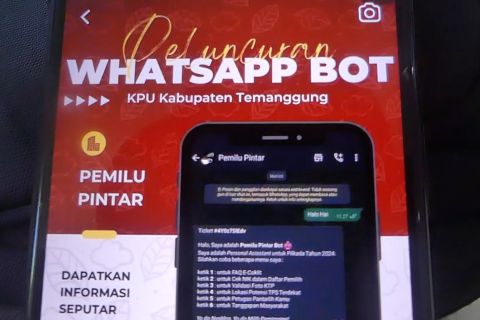 KPU Temanggung sediakan informasi Pemilu melalui bot obrolan WhatsApp