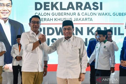 Ridwan Kamil-Suswono deklarasi maju Pilkada DKI Jakarta