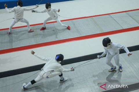 Uji coba pertandingan anggar PON XXI di Aceh