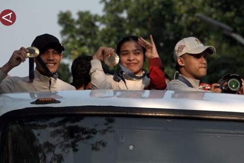 Kemenpora gelar pawai atlet Olimpiade Paris menuju Istana Negara