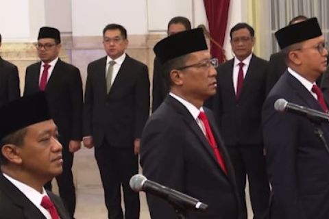 Reshuffle, Jokowi lantik 3 Menteri, 1 Wamen dan 3 Kepala Badan