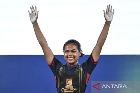 PON XXI Aceh-Sumut:  Lifter Jabar Tika Rulini raih emas angkat berat kelas 63 kg putri