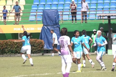 Laga sepak bola putri PON XXI, Jabar bungkam Sumut 3-1