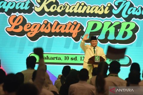 Prabowo Subianto hadiri rakornas legislatif PKB 