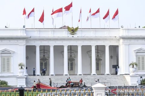 Begini kesibukan persiapan pisah sambut presiden di Istana Merdeka