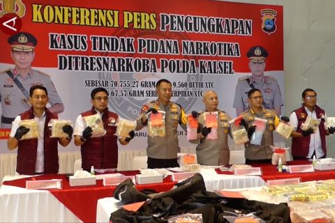 Polda Kalsel sita 70,7 kg sabu jaringan Fredy Pratama