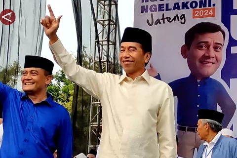 Jokowi hadiri kampanye pamungkas Luthfi-Yasin di Kota Semarang