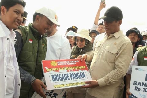 Mentan serahkan KUR mikro dan alsintan bagi Brigade Pangan di Kapuas