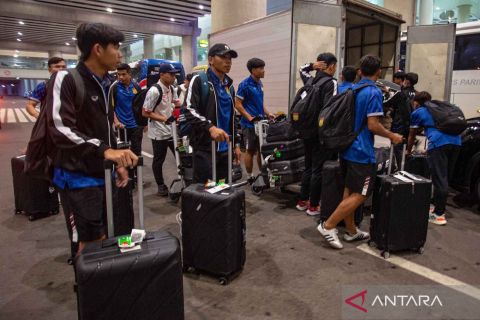 Timnas Laos tiba jelang laga Piala AFF 2024 lawan TImnas Indonesia