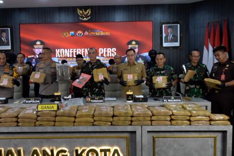 Bongkar peredaran narkoba, Polisi sita 166,58 kg ganja