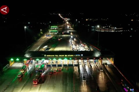 Puncak arus mudik Natal, Tol Cikatama lengang