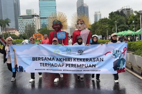 Puncak Hari Antikekerasan terhadap Perempuan digelar di CFD Jakarta