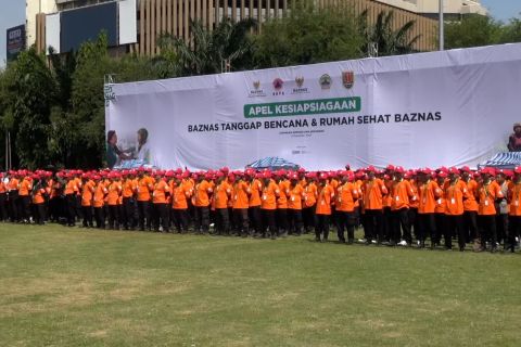 Wapres Gibran pimpin apel kesiapsiagaan bencana di Kota Semarang