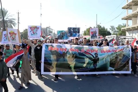 Warga Baghdad ramai-ramai tunjukkan solidaritas untuk Palestina