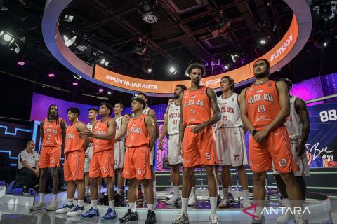 Peluncuran tim basket Pelita Jaya jelang Indonesia Basketball League 2025