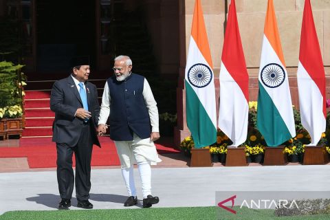 Pertemuan bilateral Presiden Prabowo dengan PM India Narendra Modi