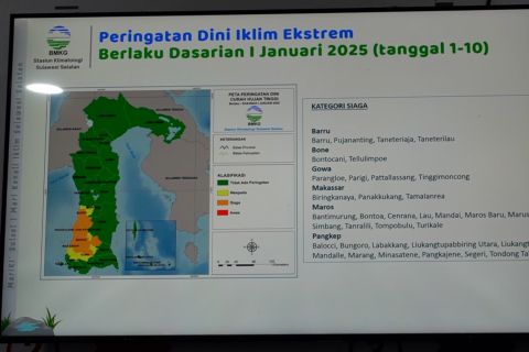 BMKG prediksi Sulsel berpotensi hadapi cuaca ekstrem hingga Juni