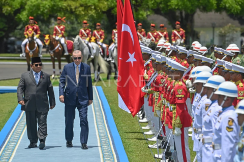 Presiden Prabowo sambut Presiden Erdogan