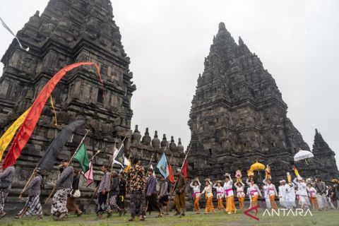 Upacara Tawur Agung Kesanga di Candi Prambanan dihadiri wapres