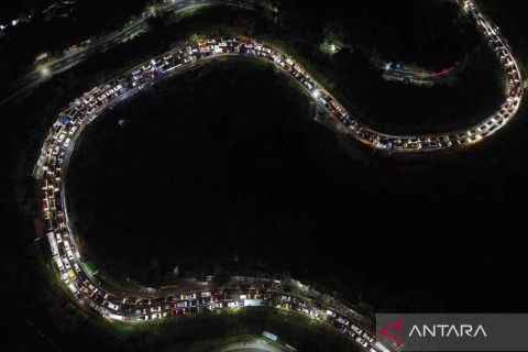 Begini situasi arus balik H+3 Lebaran di Lingkar Gentong saat diberlakukan sistem one way