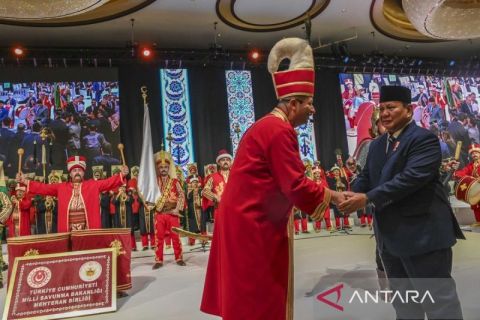 Presiden Prabowo hadiri jamuan makan malam di Istana Kepresidenan Turki