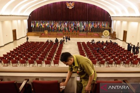 Gedung Merdeka bersolek sambut peringatan Ke-70 Konferensi Asia Afrika