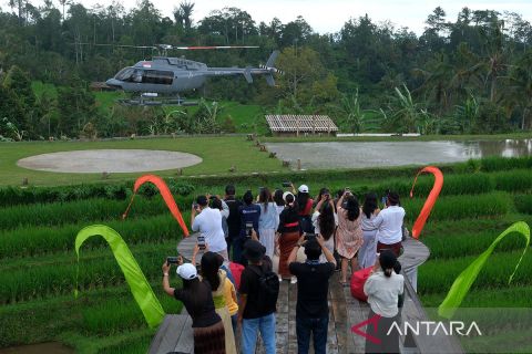 Edukasi pertanian tradisional Desa Wisata Jatiluwih sediakan pendaratan helikopter