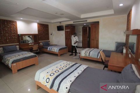 Persiapan sambut jamaah calon haji di Asrama Haji Pondok Gede