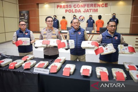 Polda Jatim bongkar jaringan narkotika internasional, sita 22 kg sabu-sabu