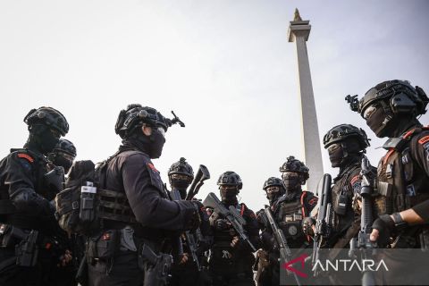 Polri dan TNI kerahkan ribuan personel untuk amankan peringatan Hari Buruh di Jakarta