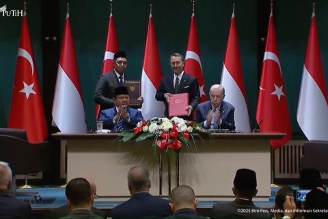 Tiga hasil kerja sama tutup kunjungan kenegaraan Prabowo di Turki