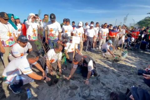 Peringati HKB 2025, aksi tanam pohon di garis pantai Ampenan Mataram