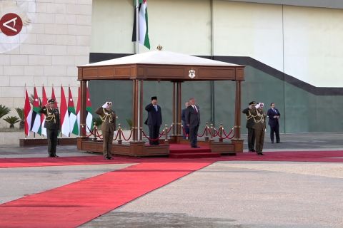 Presiden tiba di Yordania disambut langsung Raja Abdullah II