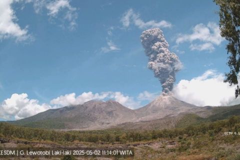Malam ini, Status Gunung Lewotobi Laki-laki jadi Awas