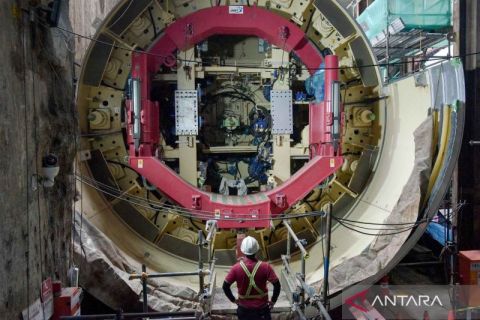 Progres terowongan MRT Harmoni - Sawah Besar - Mangga Besar capai 48,14 persen