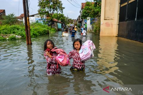 Banjir di Kabupaten Bandung akibat air luapan Sungai Citarum