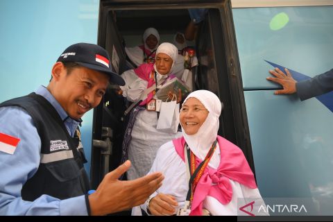 Kedatangan Jamaah calon haji gelombang dua di hotel Manar Al Manshaer Makkah